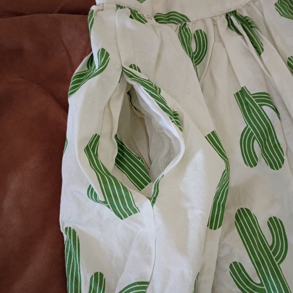 Modcloth White and Green Cactus Mini Skirt - Picture 2 of 7